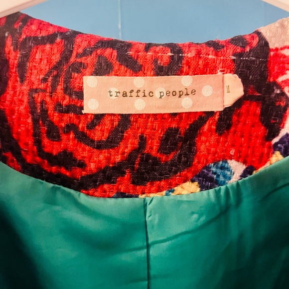 Beautiful colorful Traffic People coat VERY UNIQUE eye catching M - Picture 2 of 4